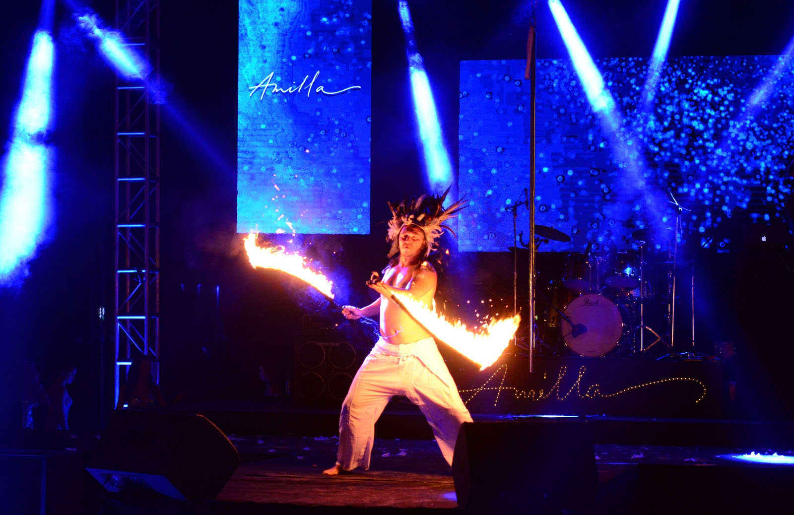 Fire Performer Maldives 2017