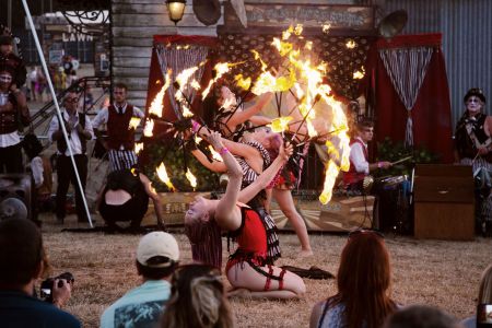 female fire performers
