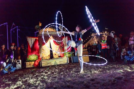 led hula hoop show