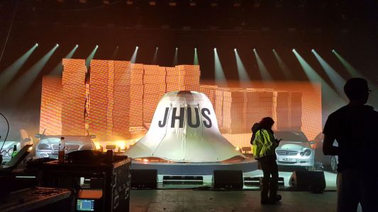 Setting Up J Hus Stage